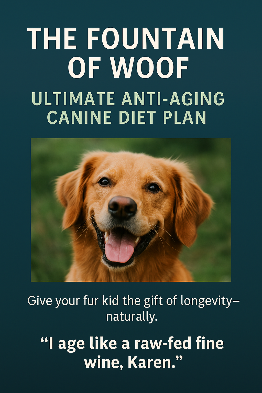 The fountain of woof: Ultimate anti aging canine meal plan