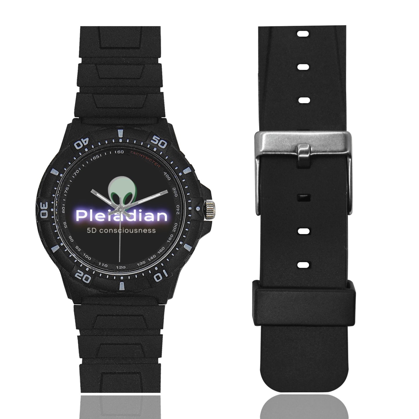 watch Custom Black Plastic Watch(Model305)