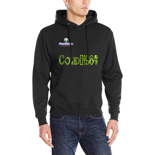 covid 1984 mens classic hoodie model h17 black|pleiadian5d